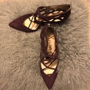 Sam Edelman zavier burgundy suede heels